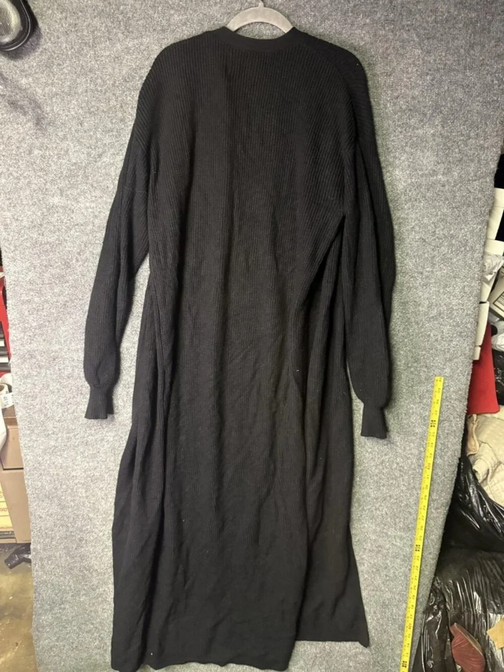 Veiled cardigan sweater